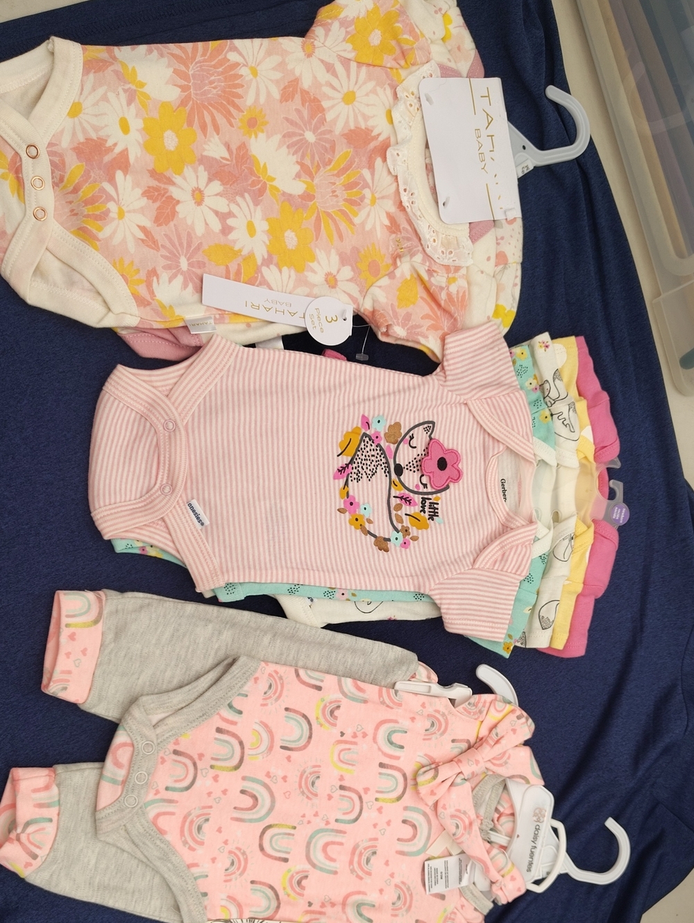 Pink Floral & Stripe Baby Matching Set - 3-Pieces And Two Pieces